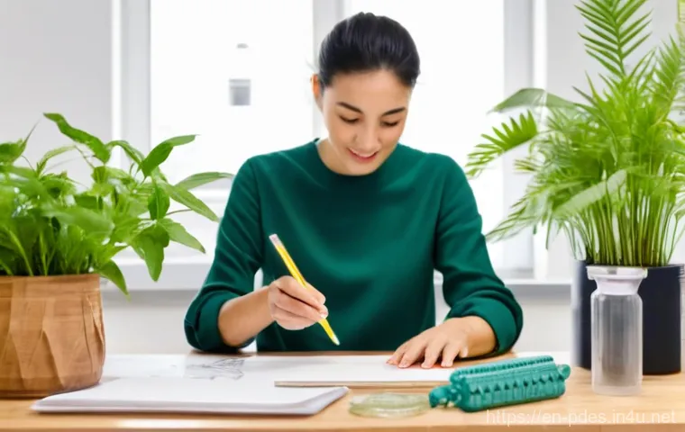 제품디자인 관련 해외 취업 가능성 - **Prompt:** A young, focused designer, casually dressed in a tasteful long-sleeved shirt and trouser...