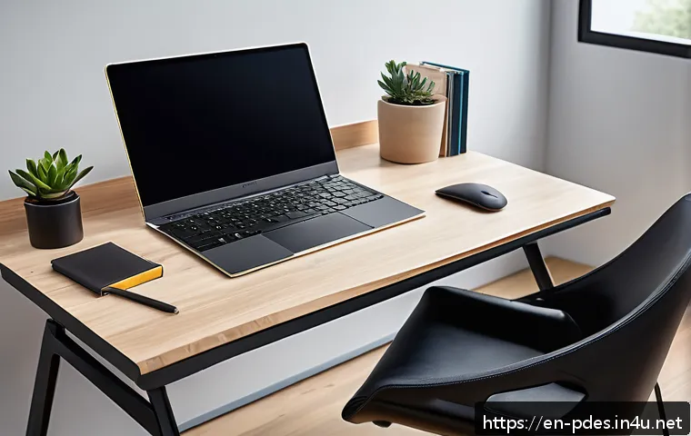 제품디자인 자격증 실기 도구 준비 - A modern workspace scene showcasing a designer&rsquo;s desk equipped with a high-performance laptop featur...